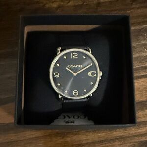 Coach Silver and Black Dial Watch